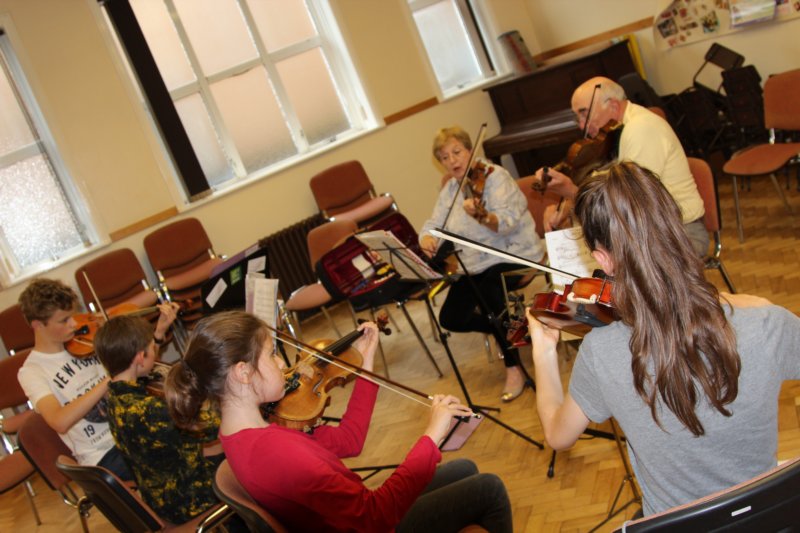 String section practicing