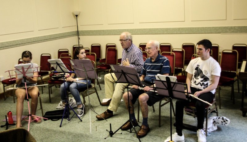 Alastair discussing the music