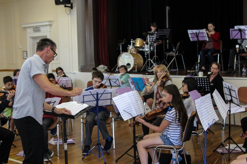 Strings, flute and percussion