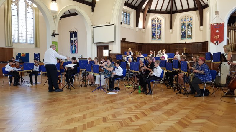 Orchestra playing