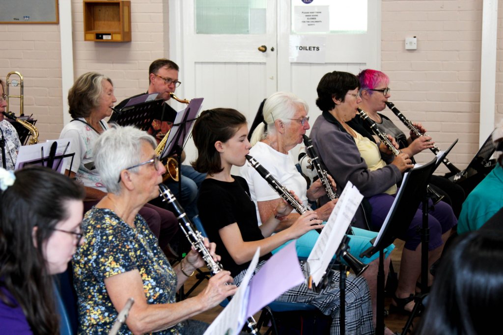 Clarinets practicing in the Orchestra
