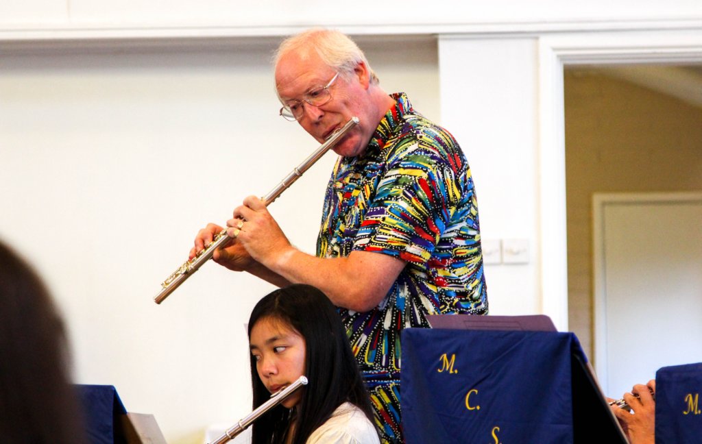 Alastair playing the flute