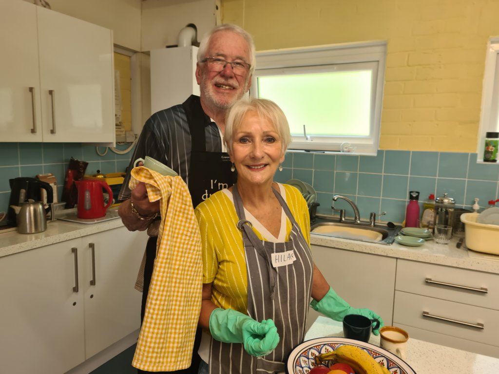 Jeff and Hilary in the kitchen