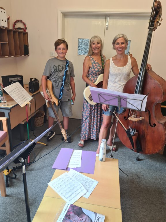 Guitar and bass section