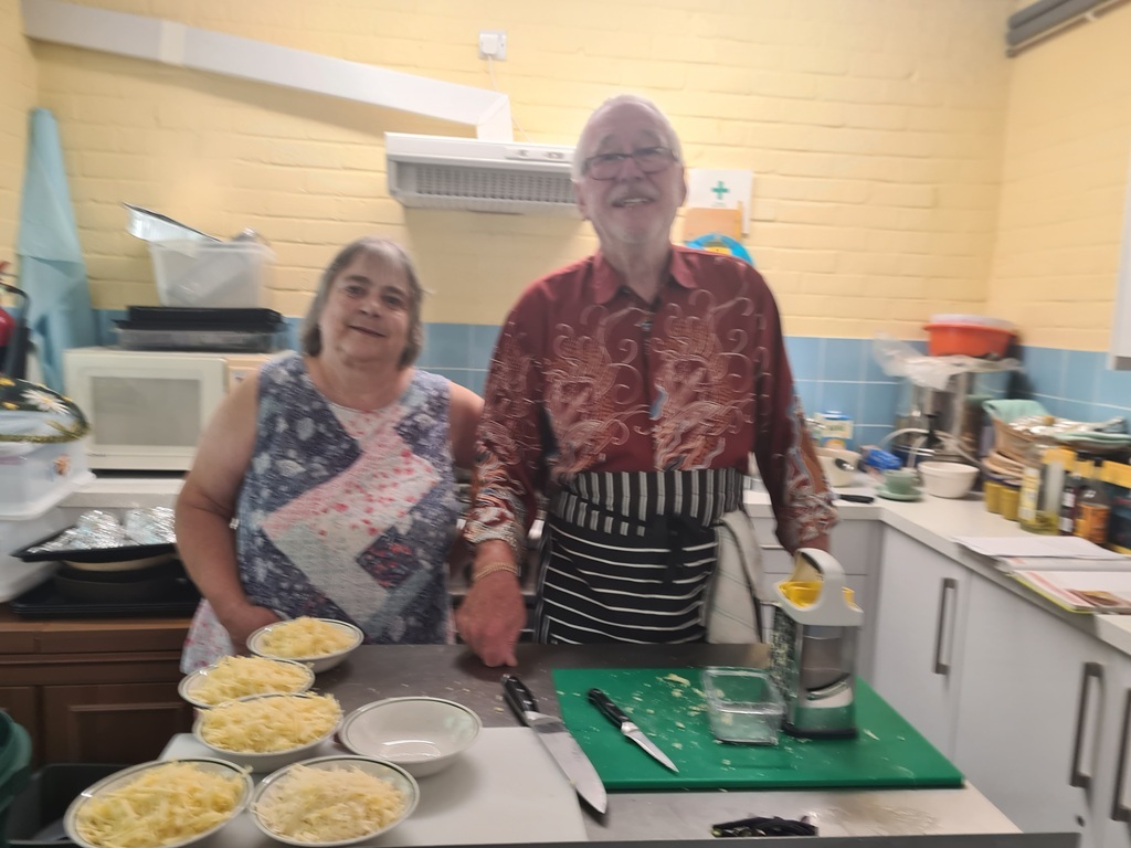 Jeff and Lucy in the kitchen